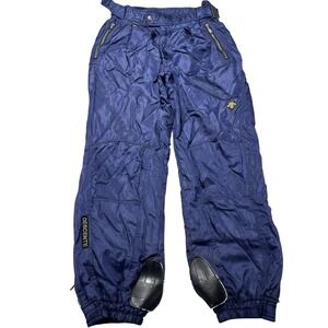 Descente Snow Pants Mens 34 Blue Entrant SC Insulated Ski Waterproof Zip Pockets